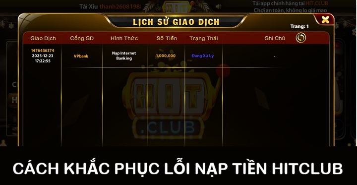 Hướng dẫn nạp tiền Hitclub chi tiết với từng phương thức