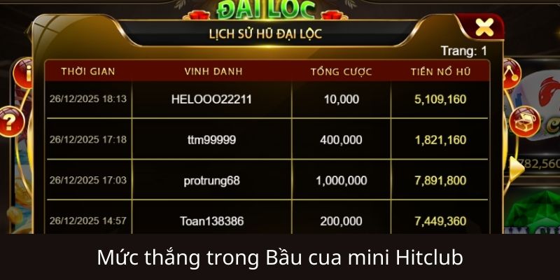 Chiến thuật chơi Bầu Cua Mini Hitclub dễ thắng nhất 2026